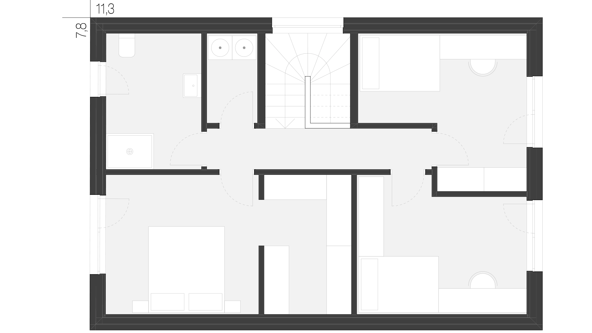 Tloris hi&scaron;e SMART CLASSIC &ndash; Nadstropje